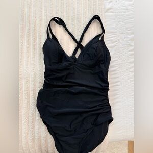 NWT Cupshe Tie-back rouched swimsuit one piece